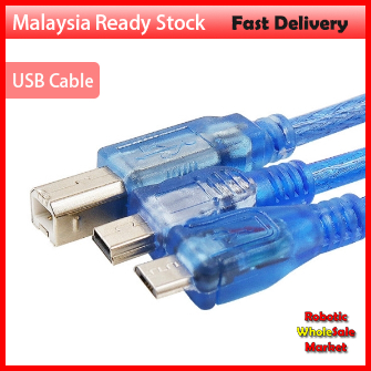 30CM Mini / Micro / Square USB Cable for Arduino for UNO R3,Mega 2560 ...