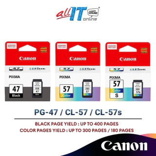 Canon PG-47 Black | Canon CL-57 Color | Canon CL-57S Color Ink Cartridge for E410 E470 E3170 E3370 E4270 E477 E4570 etc