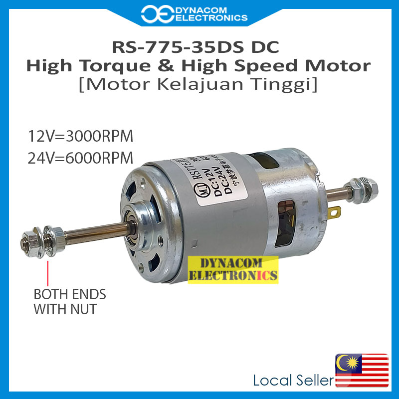 RS-775-35DS High Speed, Large Torque & Long Shaft DC Motor 775 Motor ...