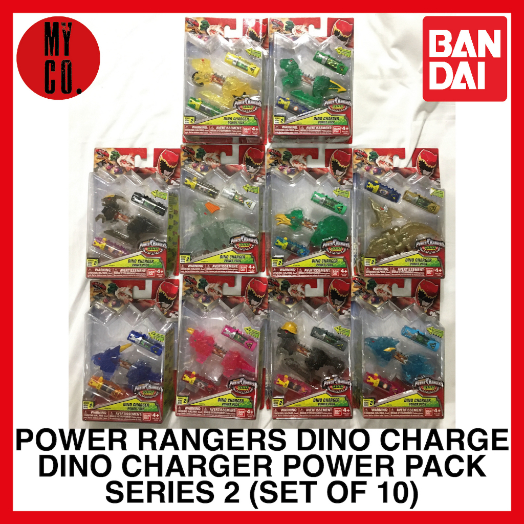 POWER RANGERS DINO CHARGE DINO CHARGER POWER PACK SERIES 2 (SET OF 10 ...