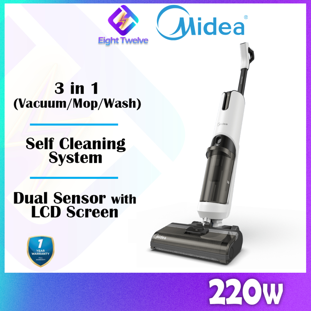 MIDEA Wet & Dry Cordless 3 in 1 Vacuum Cleaner with SelfCleaning