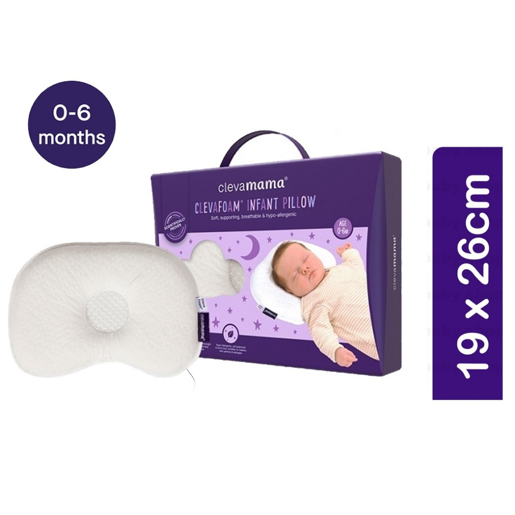 Clevamama Clevafoam Baby Pillow Bantal Baby pillow case Infant Baby Toddler Junior Pillow Shopee Malaysia