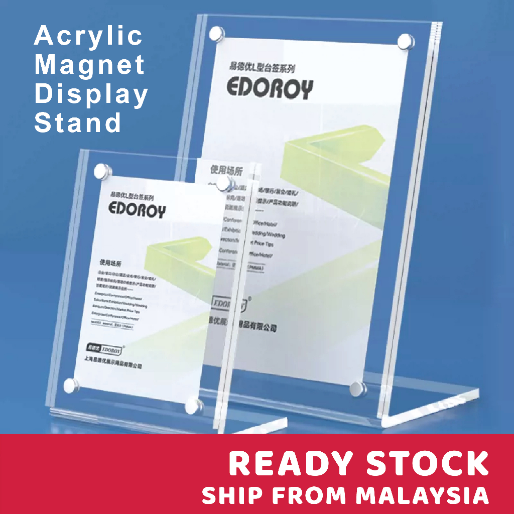 Acrylic Stand A4 A5 A6 Size Acrylic LShape Display Stand, L