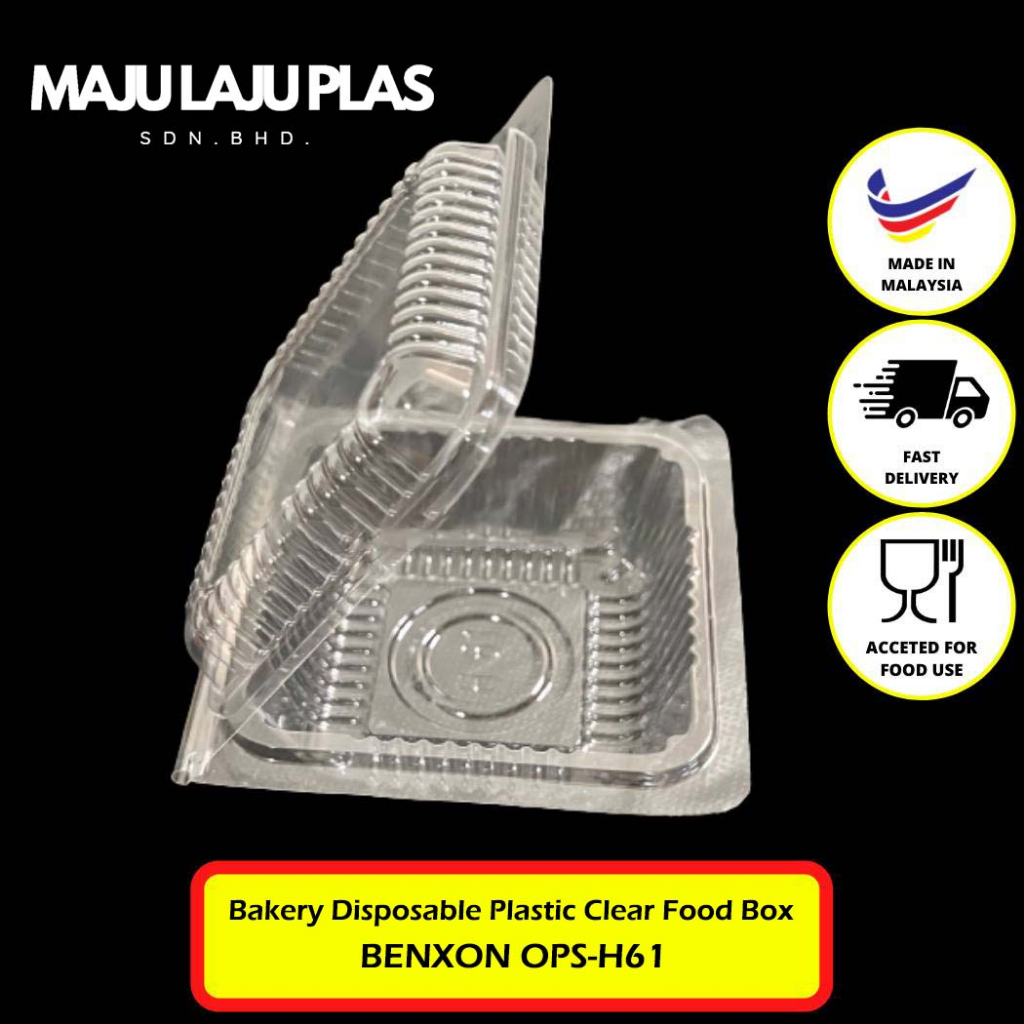 BENXON OPSH61 (48 X 100pcs)(4800pcs) Food Tray / Plastic Tray / Bakery