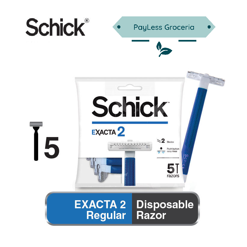 Schick Exacta 2 Regular Men Shaving Razor Pisau Cukur (5 Pcs) | Shopee ...