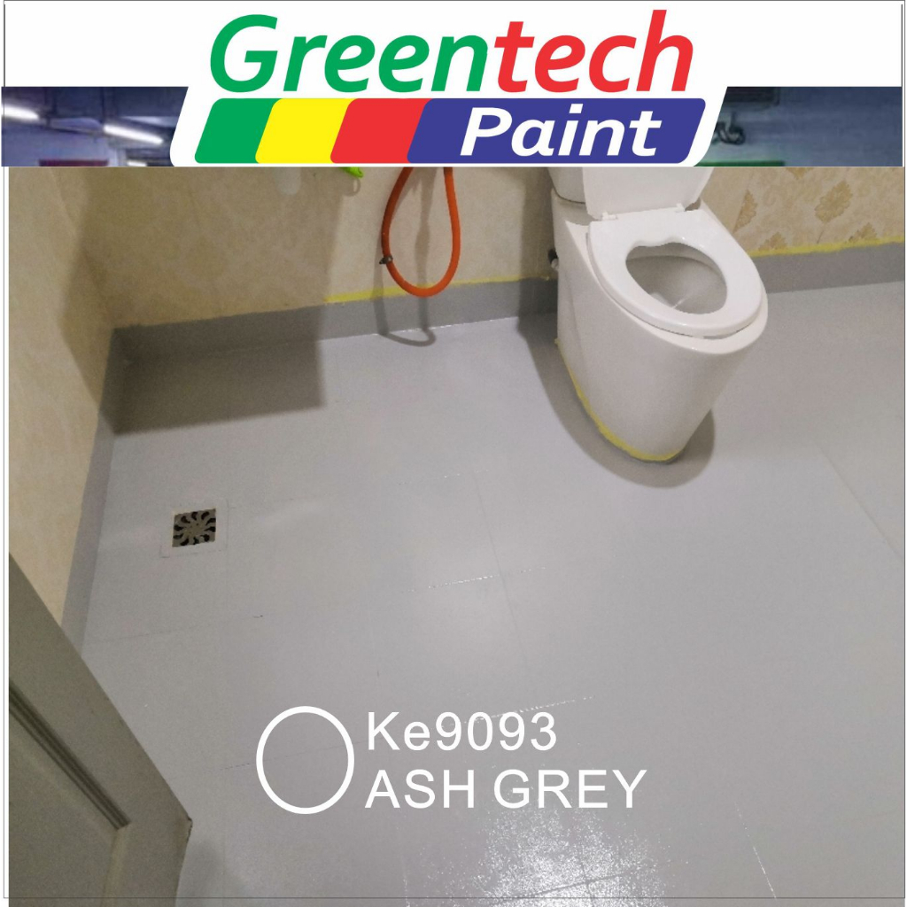 KE9093 ASH GREY 🔥1L GREENTECH EPOXY FLOOR PAINT TILES FLOOR PAINT ...