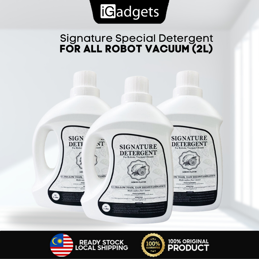 2L Signature Detergent For Robot Vacuum Cleaner UltraLow Foam Easy
