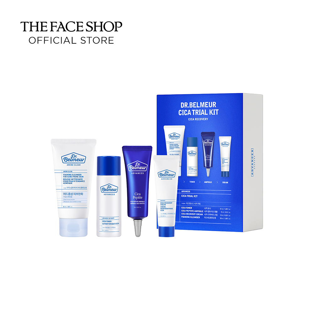 THE FACE SHOP Dr. Belmeur Advanced Cica Trial Kit Set (4 Pcs) | Shopee ...