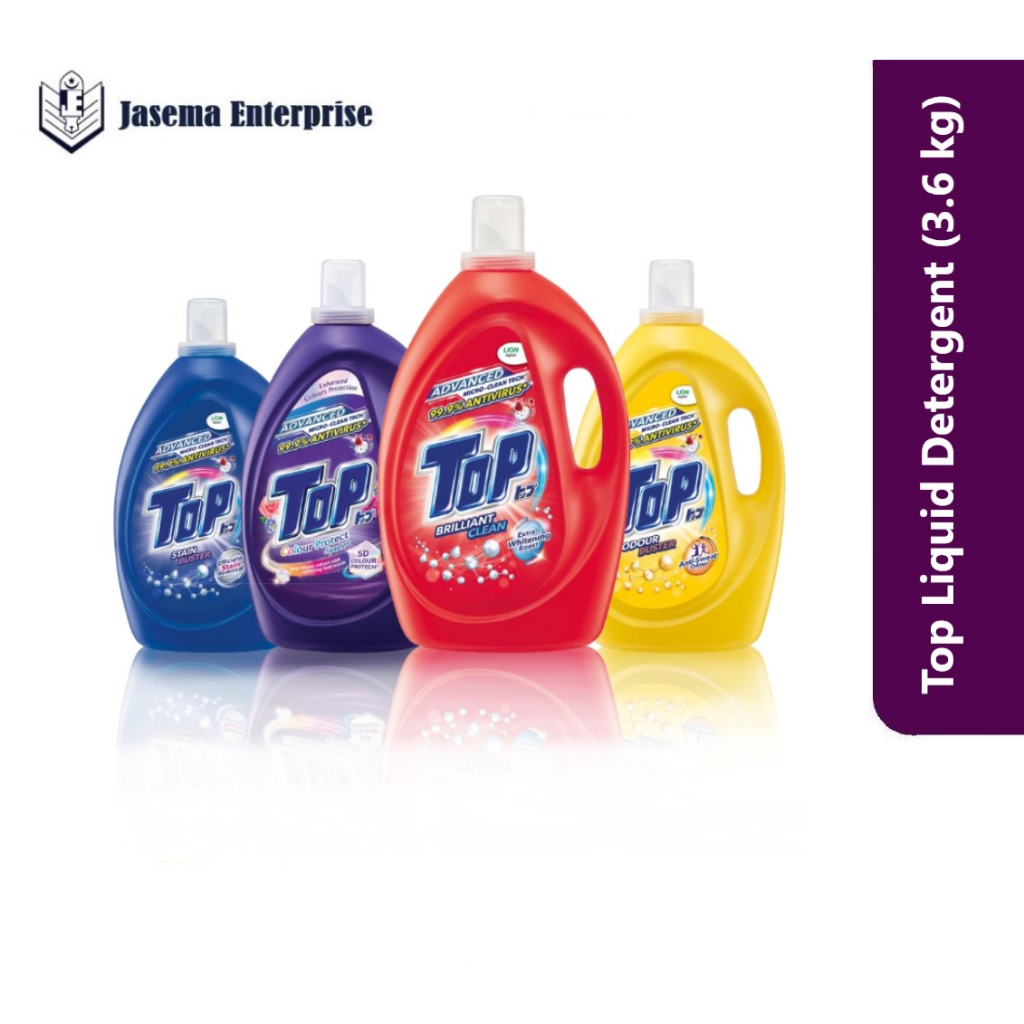 Top Liquid Detergent 3.8kg Stain Buster Color Protect Odour Buster Brilliant Clean