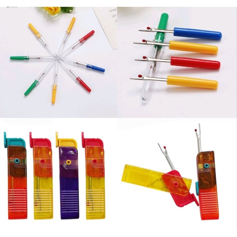 4Pcs/Set Plastic Handle Craft Thread Cutter Random Seam Ripper