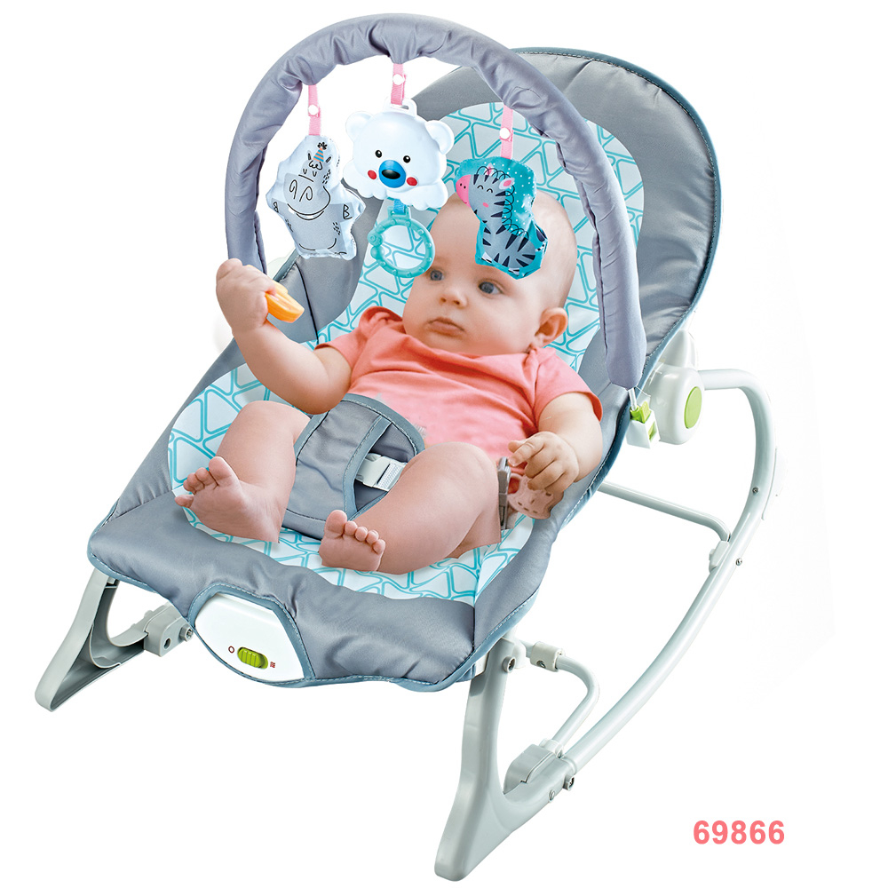 Premium Baby Rocker Bouncer Toddler with Music Vibration Mode Baby Rocking Swing Chair with Safety Belt Mom Helper