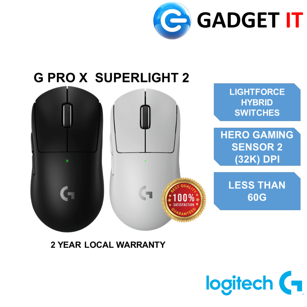 LOGITECH G PRO X SUPERLIGHT 2 LIGHTSPEED WIRELESS GAMING MOUSE