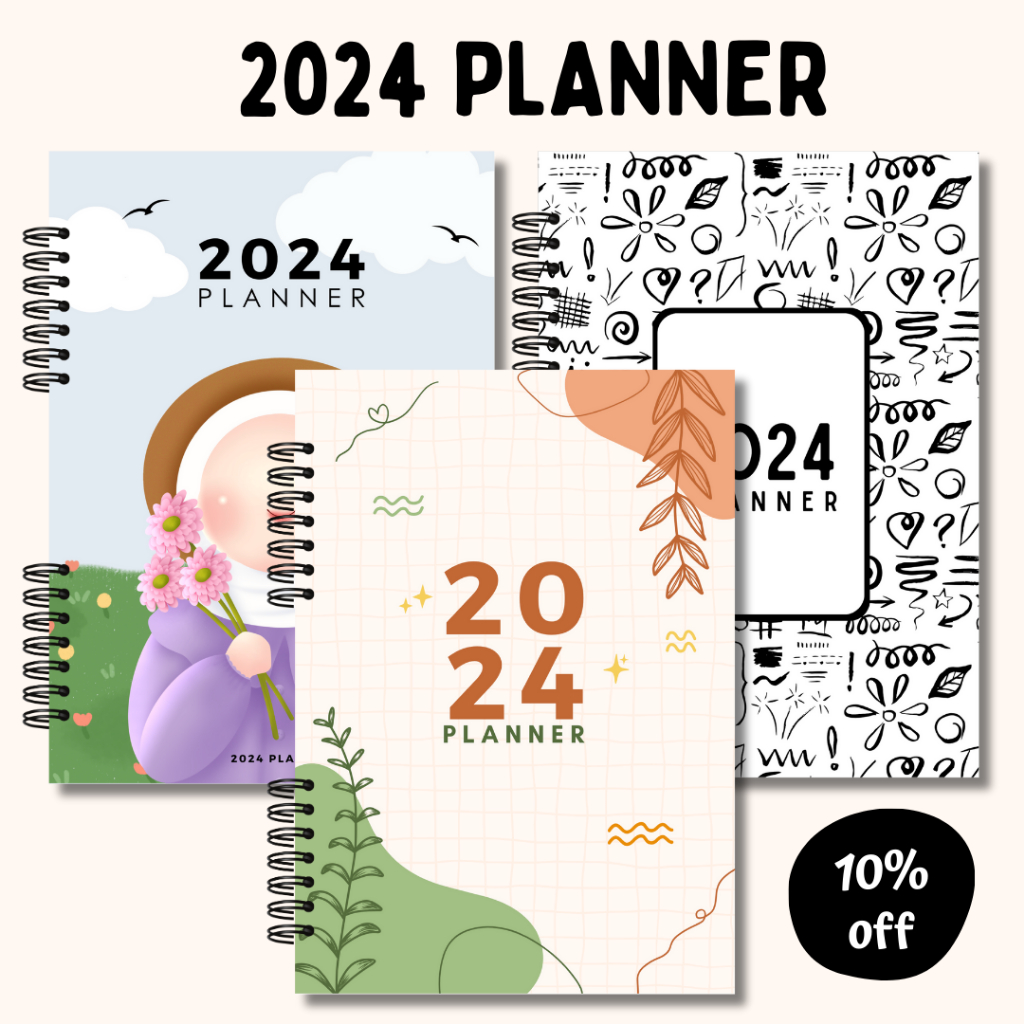 Ready stock 2024 PLANNER with 3 theme