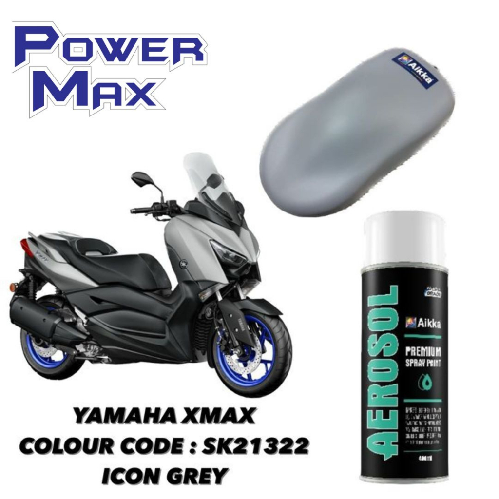 AIKKA SK21322 ICON GREY YAMAHA XMAX 2K MOTOR PAINT ( KENA BELI MATT