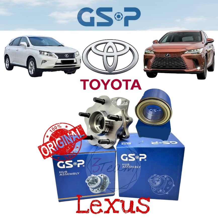 GSP WHEEL BEARING FRONT & REAR LEXUS RX270/350, NX200 - 100% GENUINE ...