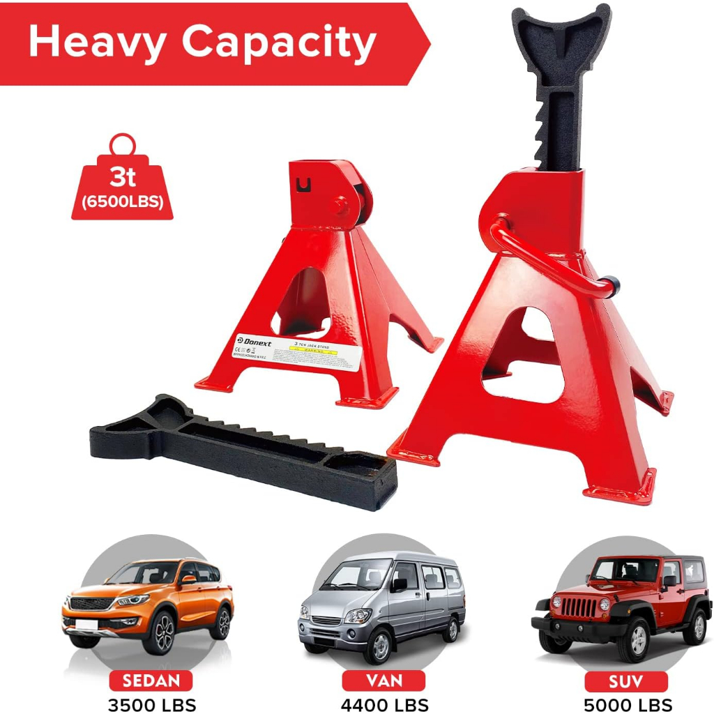 3 tan Jack Stand Car Duty Kereta Kereta Kereta Garage Repair Equipment