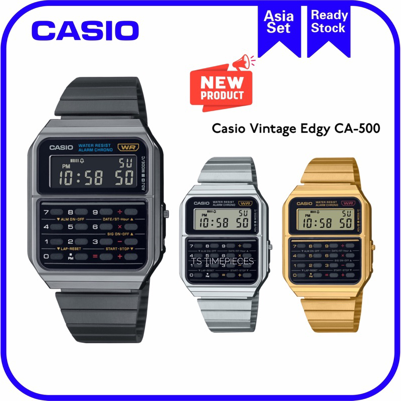 CASIO Vintage Edgy CA-500 Series CA-500WE-1 / CA-500WEG-1 / CA-500WEGG ...