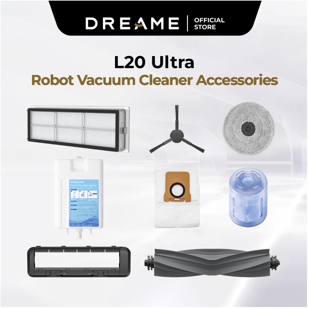 Dreame L20 Ultra Robot Vacuum Cleaner Accessories Main Brush/Side Brush/Dust Bin Filter/Mop Pad