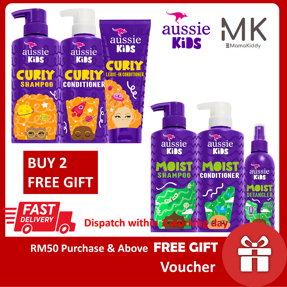 AUSSIE KIDS Shampoo Conditioner/Detangler for Curly Hair All Types Hair