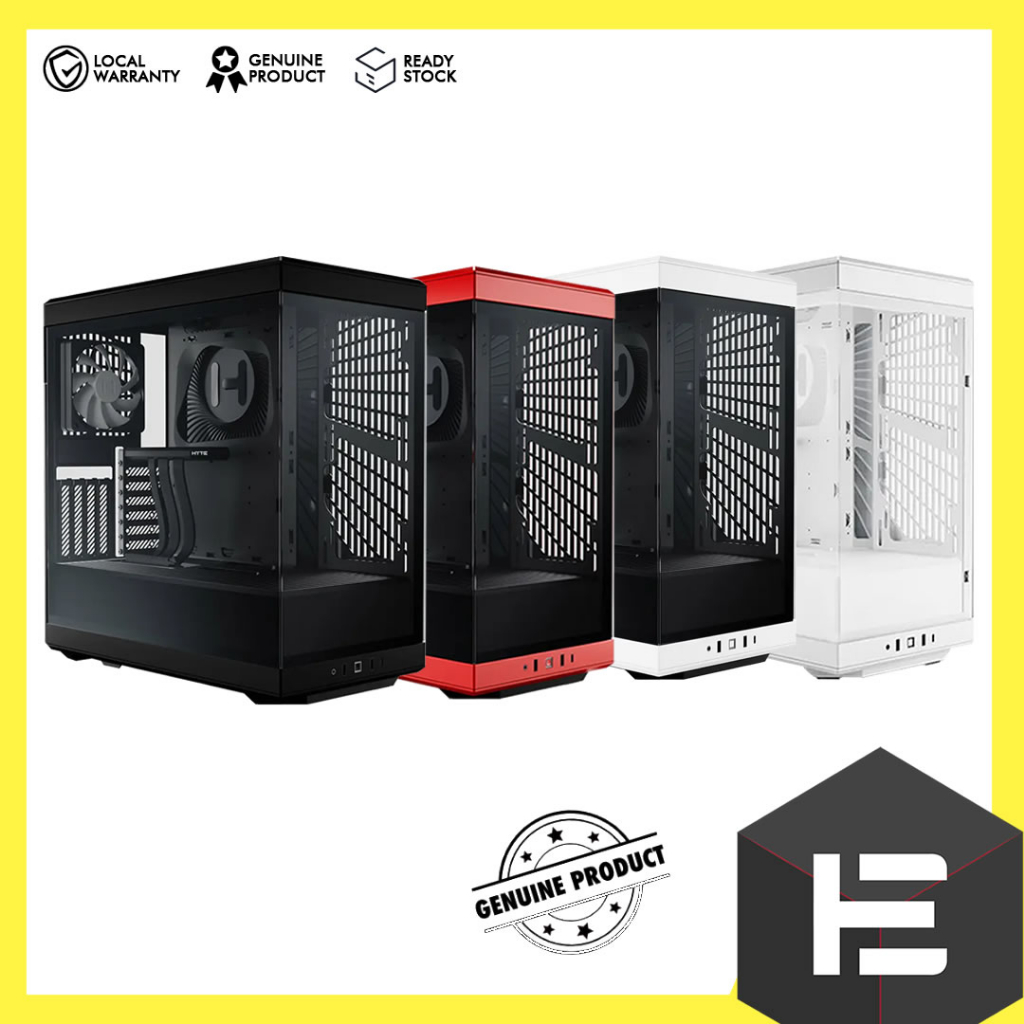 HYTE Y40 Dual Chamber TG ATX Chassis - Black / White / Red / Snow ...