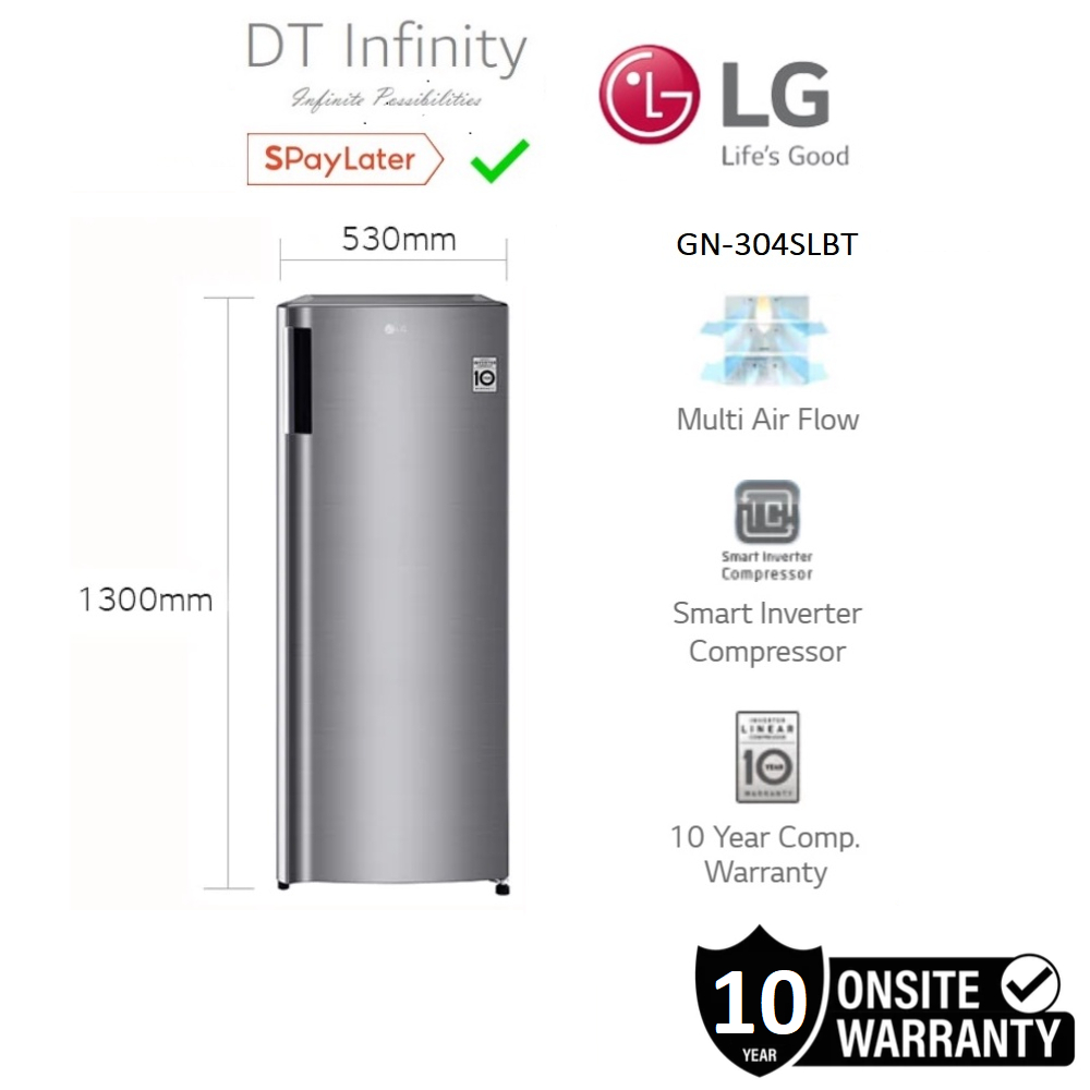 LG 171L Upright Freezer Inverter Peti Sejuk Beku Deep Freezer Peti
