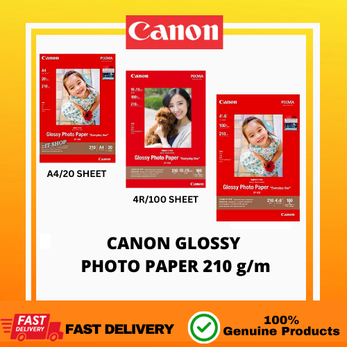 Canon GP508 4R / A4 Glossy Photo Paper 100 / 20 Sheets Shopee Malaysia