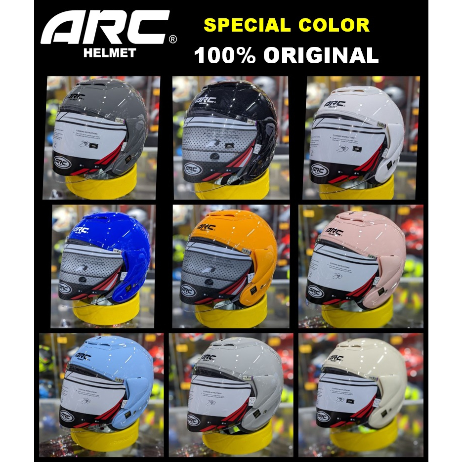 Helmet ARC Ritz Modern Nardo Grey Yellow Black White yellow pastel pink ...