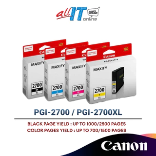 Canon PGI-2700 / PGI-2700XL (Black/Cyan/Magenta/Yellow) Ink Cartridge