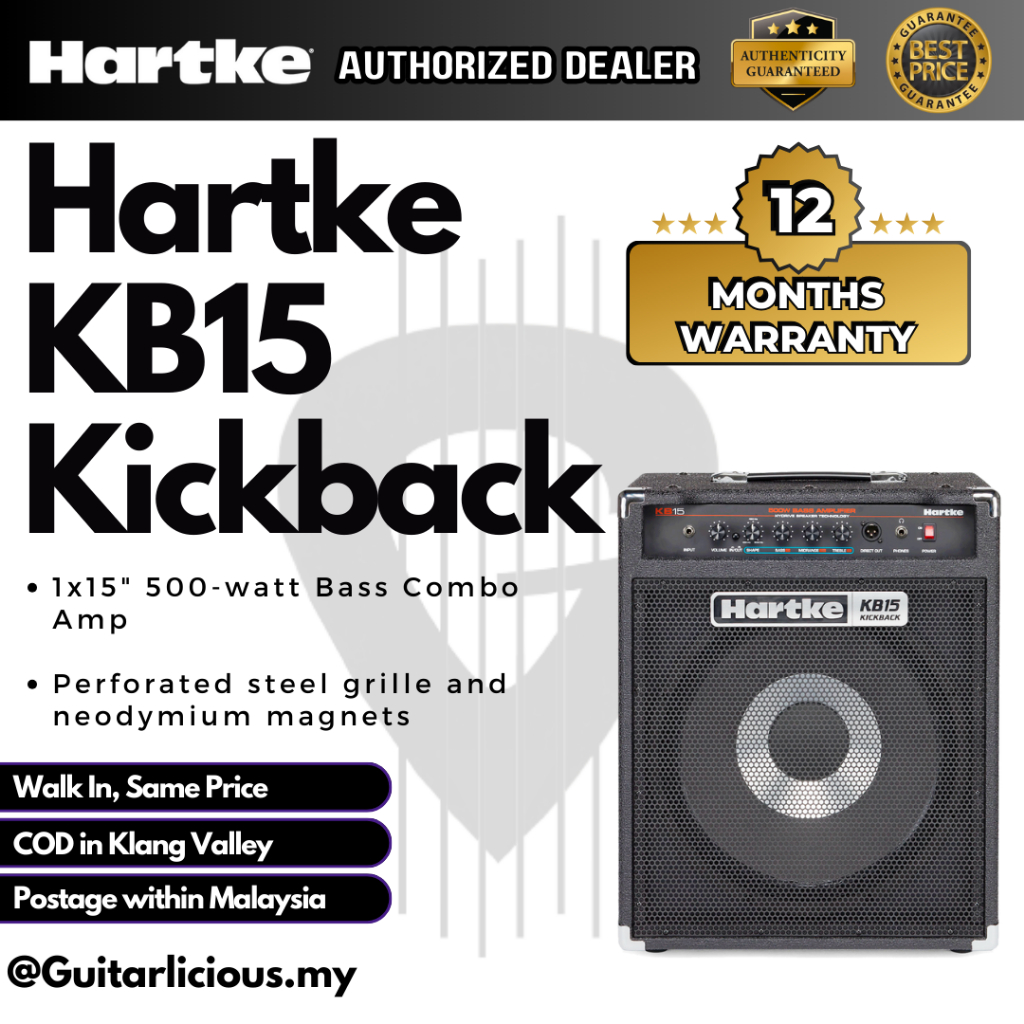 Hartke KB15 Kickback 15 500 Watt Bass Combo Amplifier (KB15