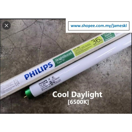 Philips TLD Super 80 36W/865 BrightBoost Cool Daylight 4ft Fluo tube x ...