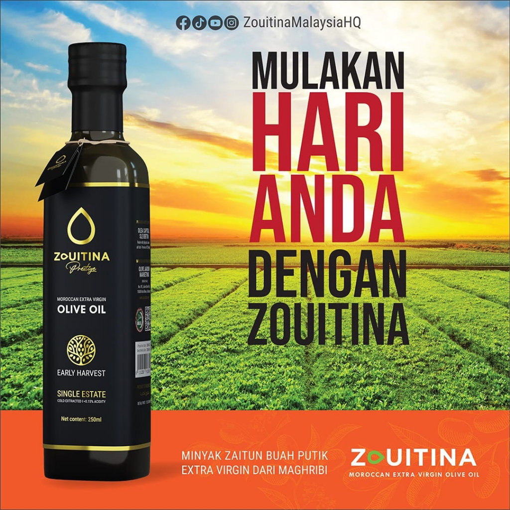 Minyak Zaitun Zouitina Extra Virgin Olive Oil Terbaik Original Premium