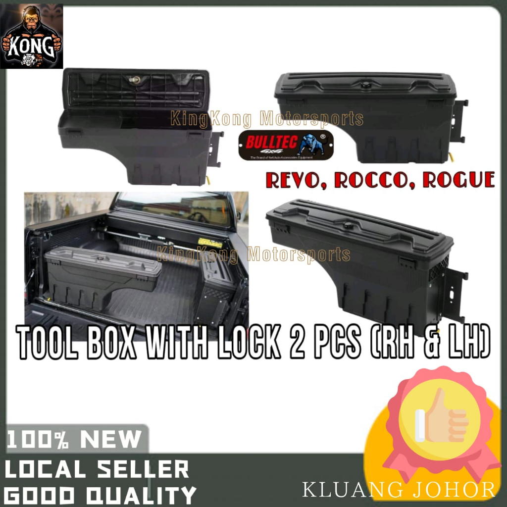 TOYOTA HILUX REVO ROCCO ROGUE REAR CARGO TOOLS BOX WITH LOCK 2PCS ...