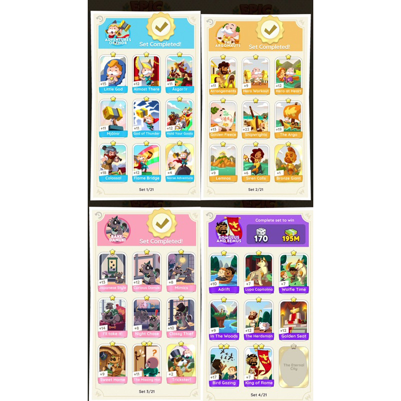 MONOPOLY GO STICKER 1-4 STAR | Shopee Malaysia