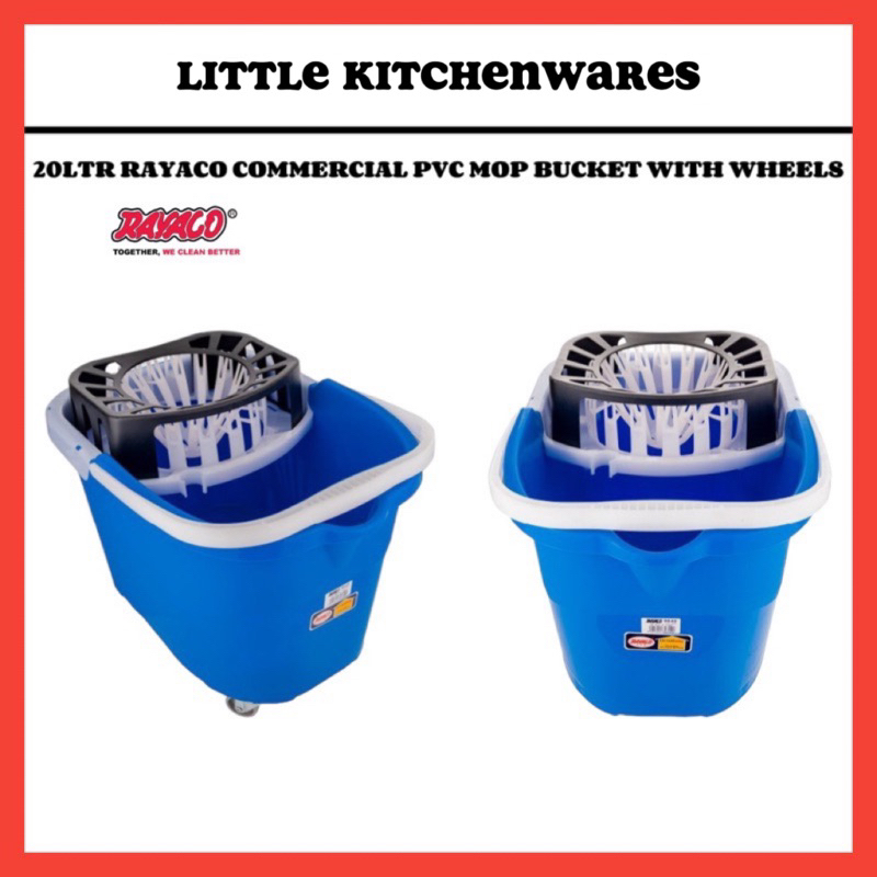 HIGH QUALITY👍HEAVYDUTY🔥20LTR RAYACO COMMERCIAL PVC MOP BUCKET WITH ...