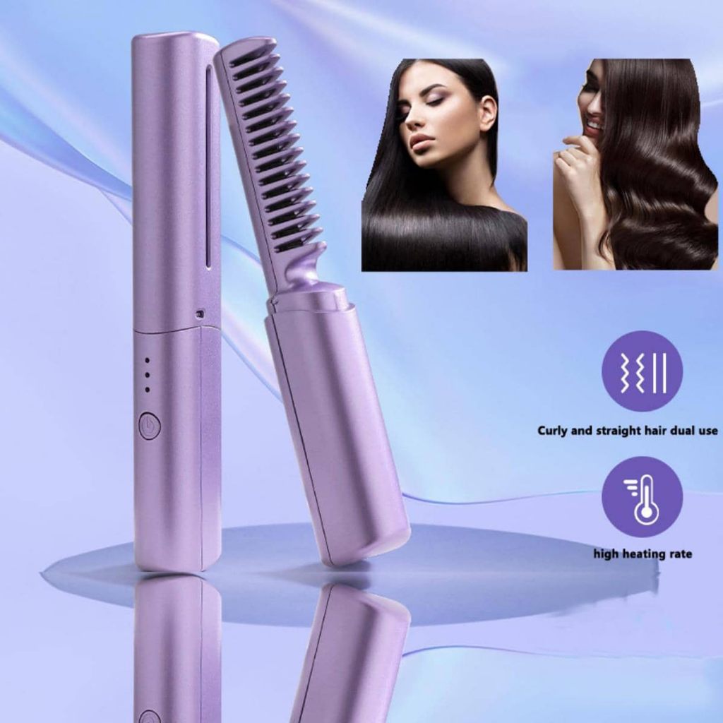 Rechargeable Portable Straight Hair Comb New Negative Ion Hair Care ...