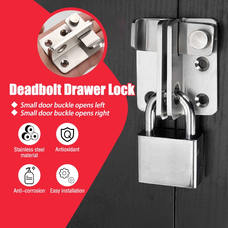 Stainless Steel Door Bolts Latch Slug Sliding Door Lock Security Safety