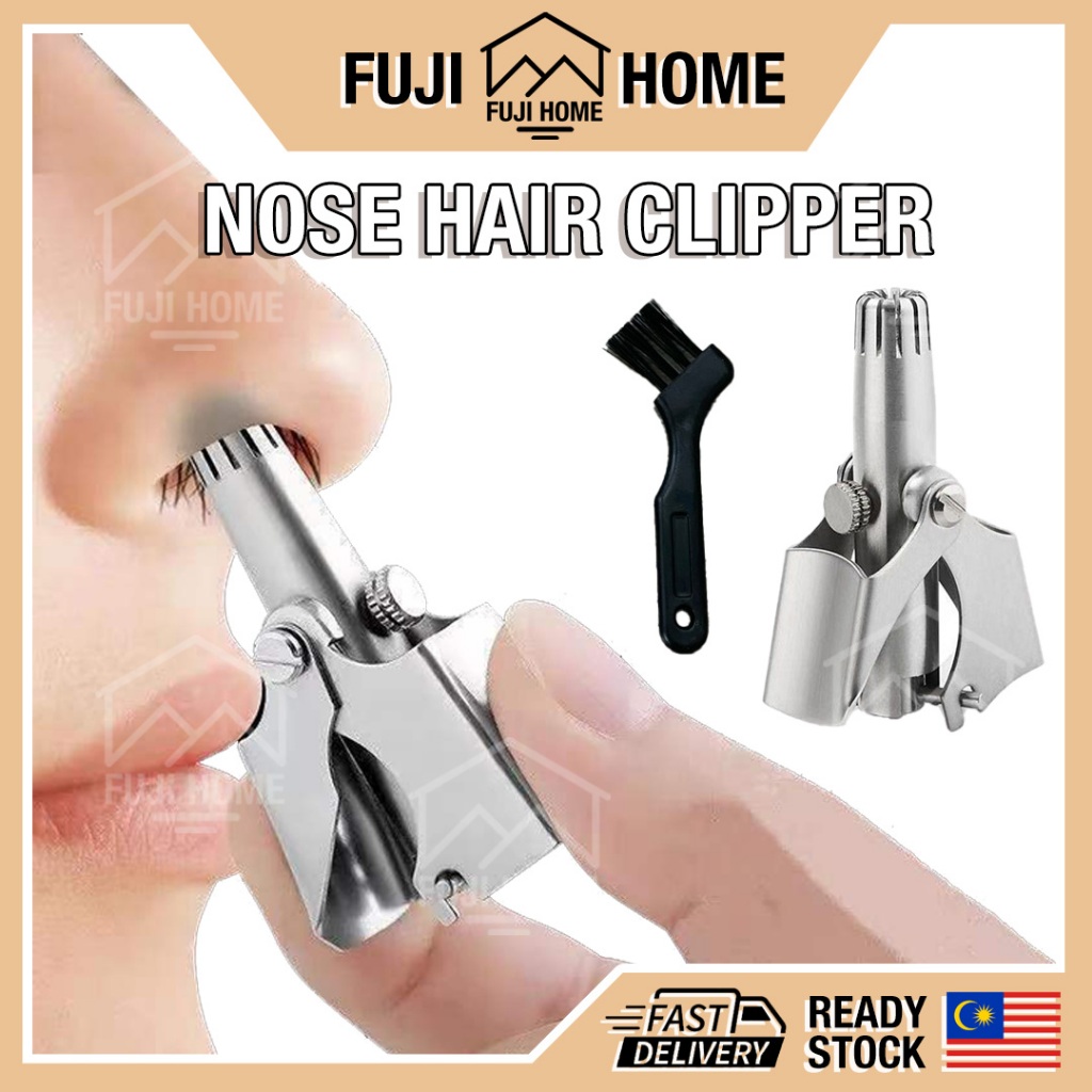 🏠READY STOCK🏠Stainless Steel Nose Hair Trimmer Clipper Cutter Gunting ...