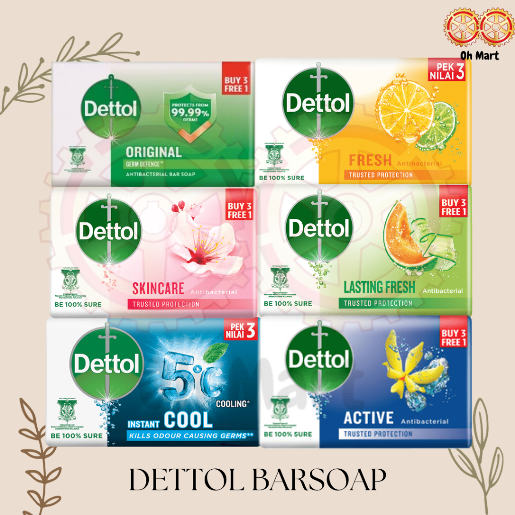 Dettol Antibacterial Soap Bar Assorted Fragrance 100g X 3 Bars Shopee Malaysia 4027