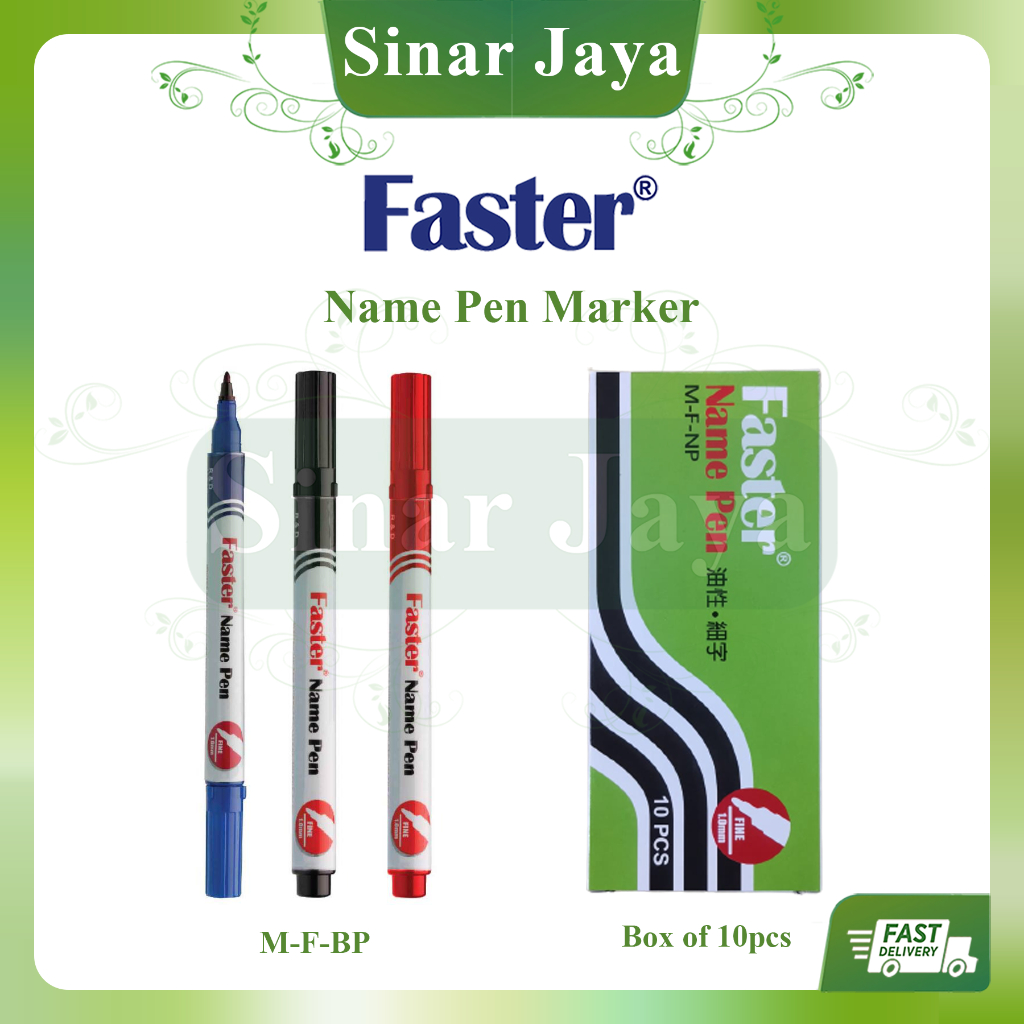 Faster Name Pen Marker / Permanent Marker / CD Marker Pen (1box