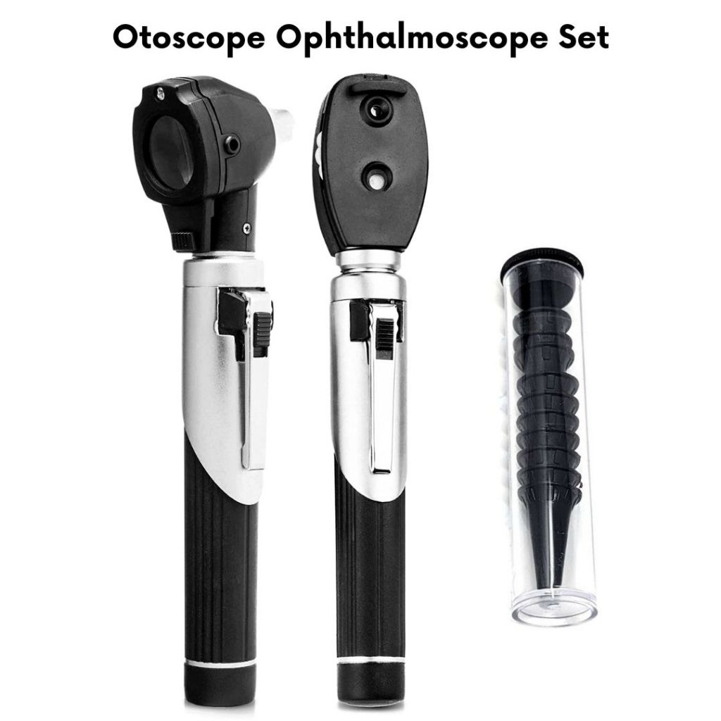 Fiber Optic Otoscope Ophthalmoscope Set ENT Set Direct Magnifying Lens ...