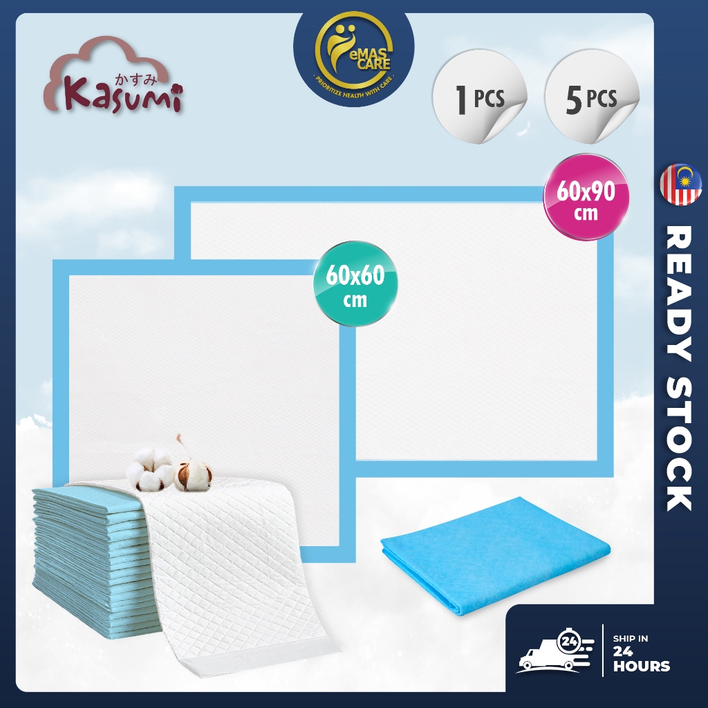 Kasumi 1Pcs Disposable Underpad 60X9060X60cm Incontinence Pads, Super Absorbent Protection