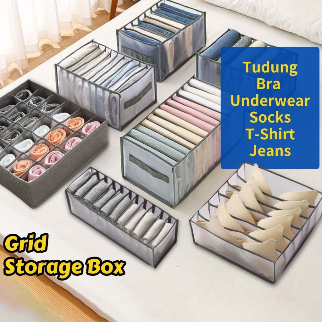Sports Bra Underwear Organizer Storage Box Panties Socks Storage Boxes  Wardrobe Clothes Organizer Cabinet Drawers Separator Box