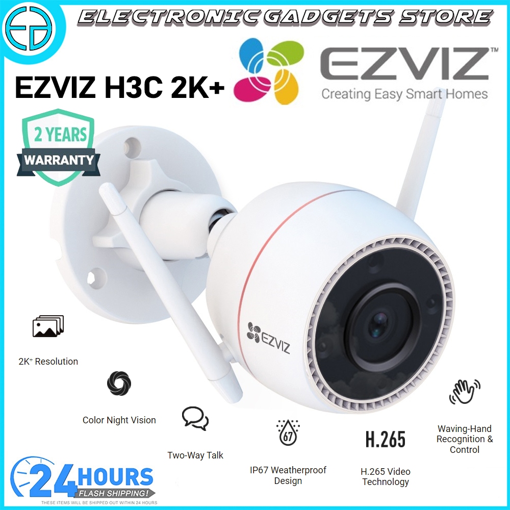 Ezviz Smart Outdoor Home H3C 2K+ 1440P 4MP Two Way Talk Color Night ...