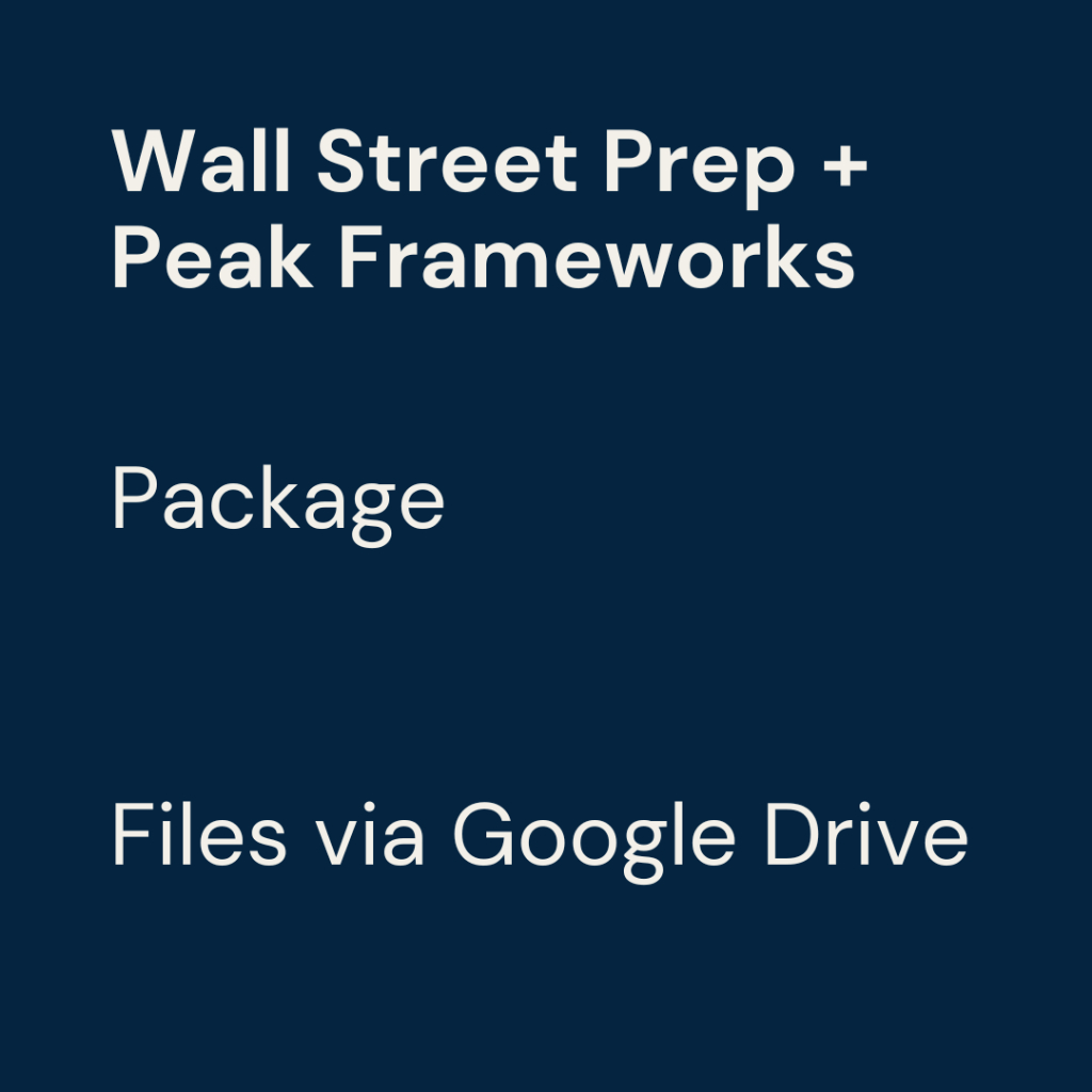 Wall Street Prep + Peak Frameworks Package Shopee Malaysia