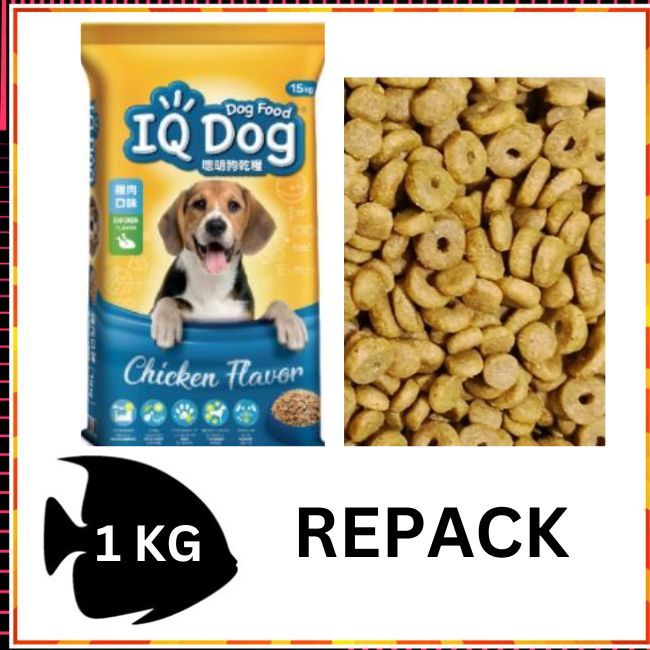 IQ Dog Food Chicken Flavor 1KG Repack Shopee Malaysia