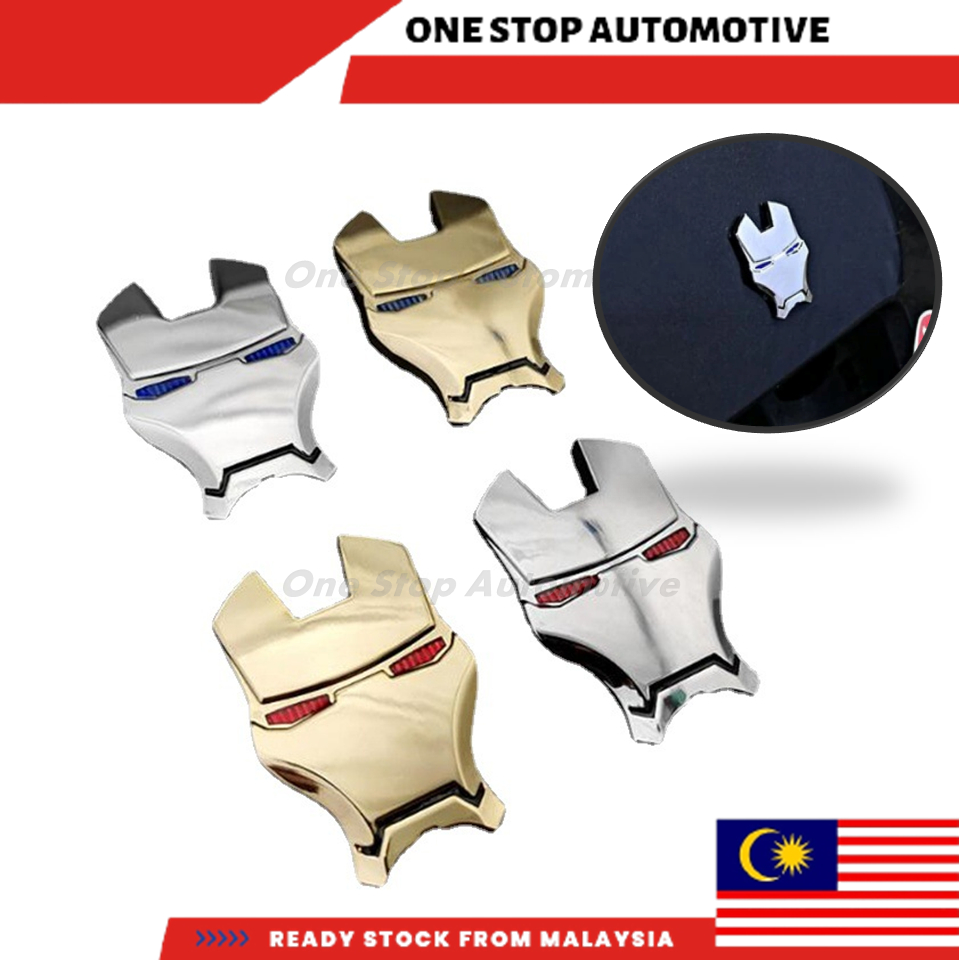 3D Metal Logo Marvel Avengers Iron Man Car Emblem Badge Logo Myvi Axia