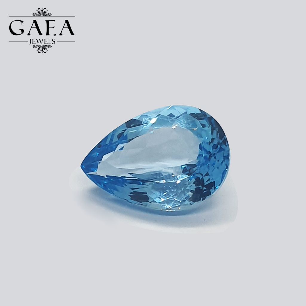 Baby Blue Topaz 黄玉 November Birthstone Sagittarius Zodiac Stone  Natural Gemstones Batu Permata Asli