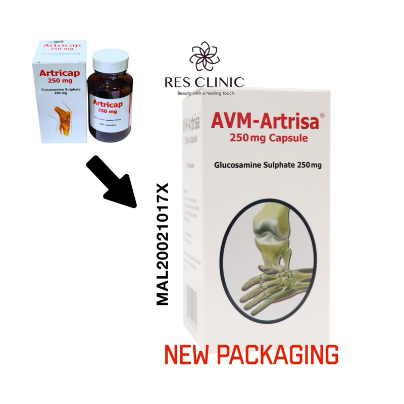 (RES CLINIC) AVM-Artisa Glucosamine Sulphate 250mg Capsule - 100's ...