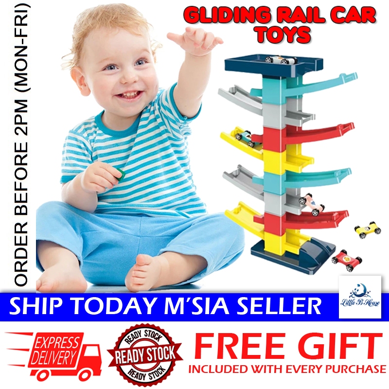 [Little B House] Baby Gliding Rail Race Track Car Ramp Racer Railway ...