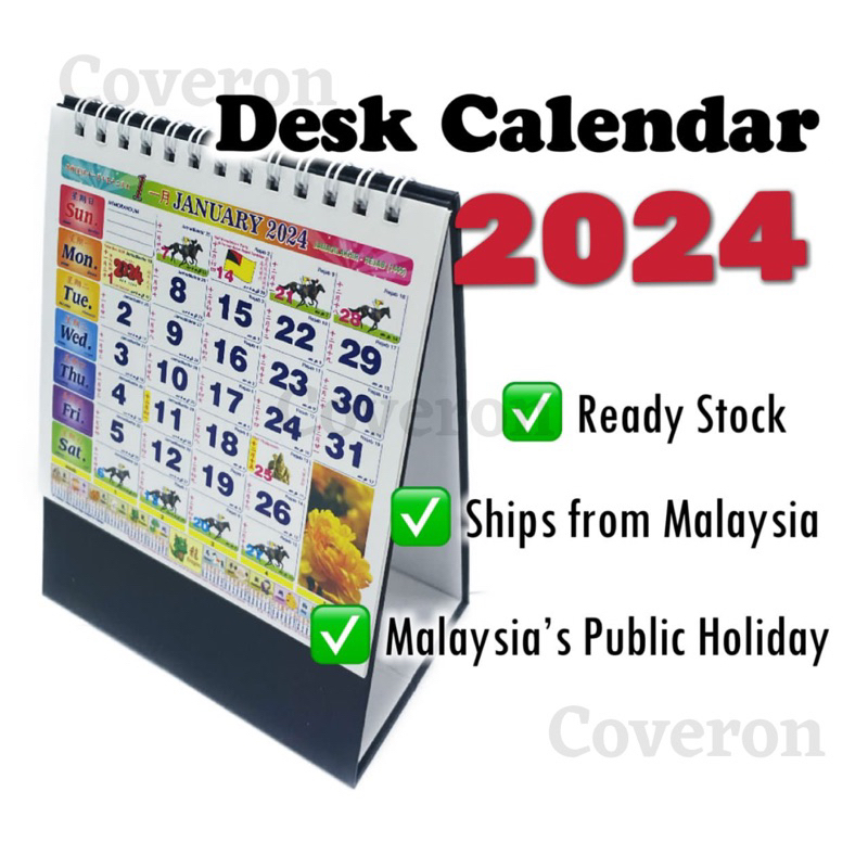 Desk Calendar 2025 / Table Calendar with Hardstand / Kalendar Meja